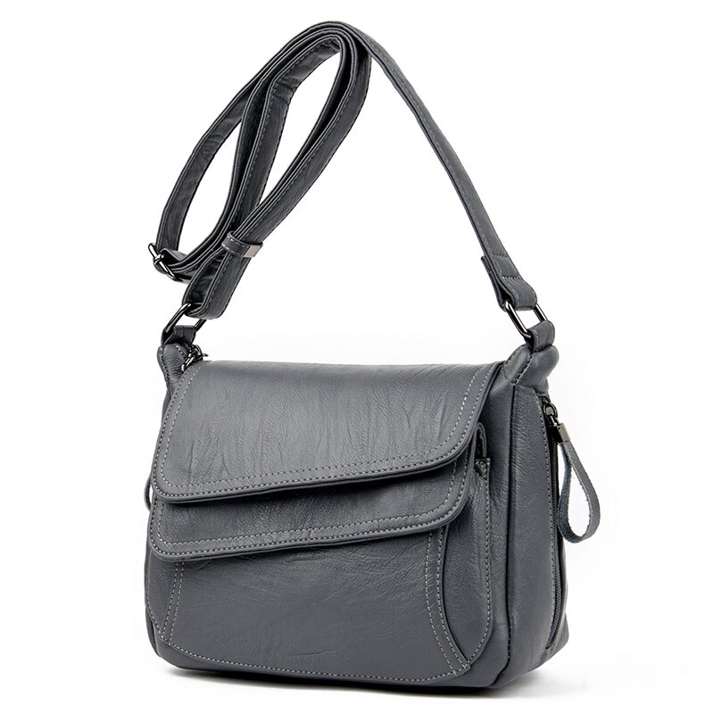 Kavard Women Leather Handbags Style Women Bag sac a main Luxury Handbags Women Bags Small Handbag tend Sling: Gray