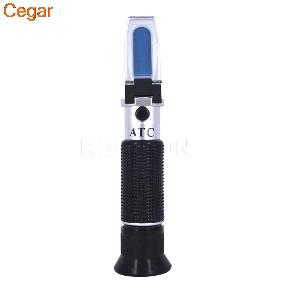 1Pcs Hand Held RSG-100ATC Zwart Honing Bier Suiker Alcohol Wort Wijn Melk 0-32% Brix Refractometer Gereedschap Set