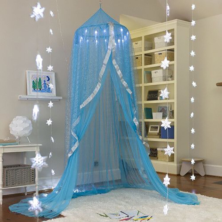 Ijs Zijde Fantasy Crib Netting Klamboe Zomer Spel Huis Ijs Sneeuw Romantiek Bed Gordijn Beddengoed Decor Dome Opknoping Kid &#39;tent