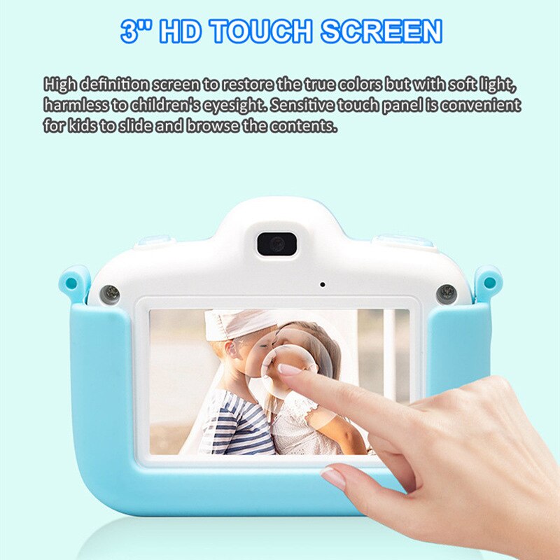 Leuke Foto Camera Voor Kinderen Speelgoed Voor Meisjes Jongens Kids Camera 3.0 "Touch Screen Dual Lens Mini Digitale Camera