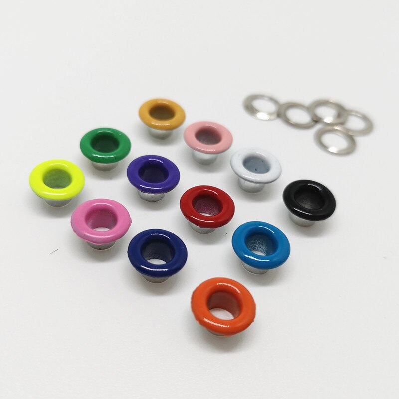 Oeillet métallique pour Scrapbooking, 100 pièces, trou de 4mm, embellissement de bricolage pour vêtements de travail, couture de vêtements