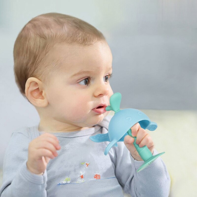 Baby Siliconen Bijtring Knaagdieren Met Sucker Zachte Training Chew Molaire Staaf
