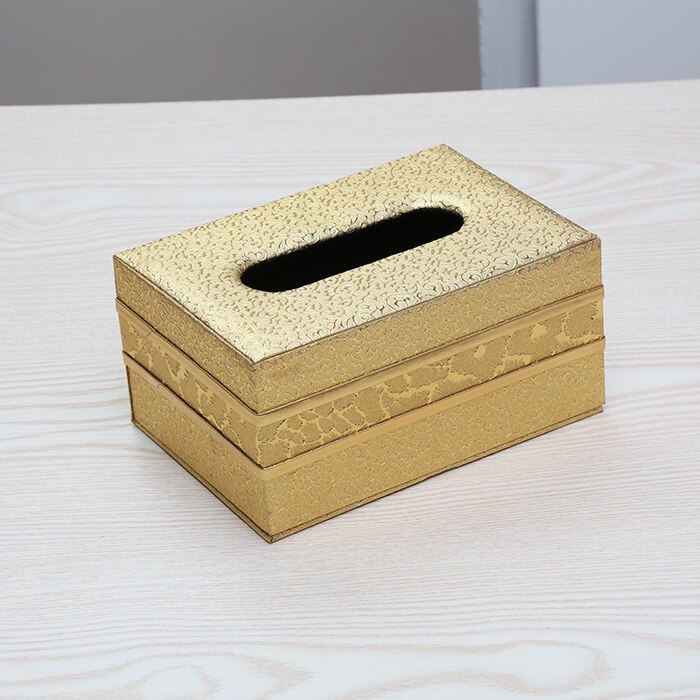 Leather Drawer Box European Style Household Tissue Box Towel Napkin Tissue Box Office Home Hotel Decorative Tissue Boxes: small- D