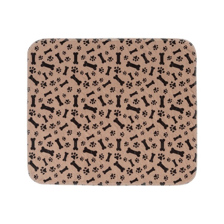 Tapis imperméable lavable pour animaux de compagnie, couche lavable pour chien, réutilisable, tampon d'urine pour animaux de compagnie, tampons absorbants rapides pour le sommeil, doux, couverture de lit: Brown / 80x90cm