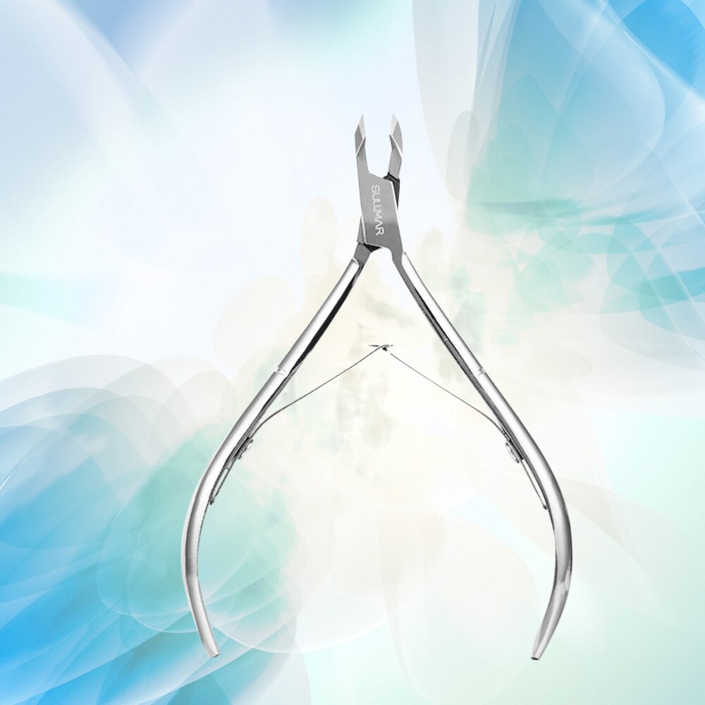 Rustfrit stål neglebåndskniv cuticle nipper skønhedsværktøj bærbar manicure nipper til fingernegle og tånegle(sil: Sølv