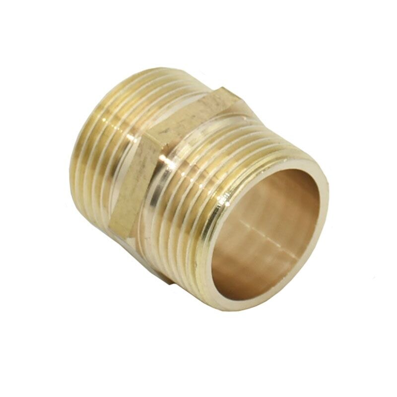 1/2 3/4 1" brass metal threaded Male connectors G1/2 G3/4 G1 copper 2 way thread Repair joints Extended repair joints 1pcs