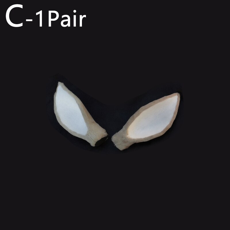 1 Pair Simulation Deer Ears DIY Headgear Accessories Wedding Photography Props Performance Cute Christmas Decorations: C-Grey