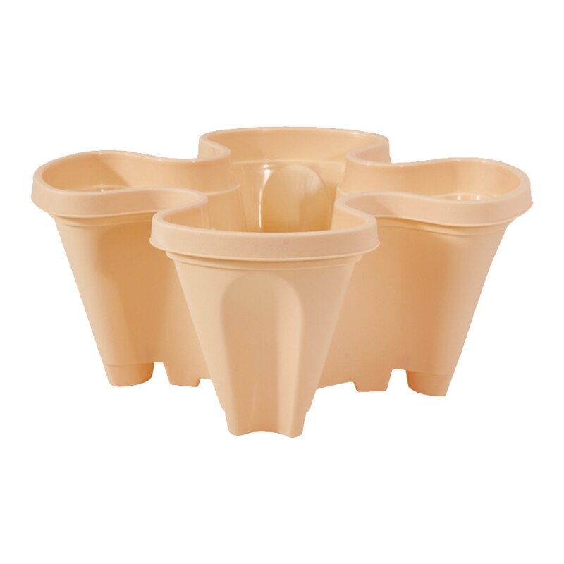 Macetas apilables con agujeros de drenaje, maceta de plástico para flores, Permeable, creativa