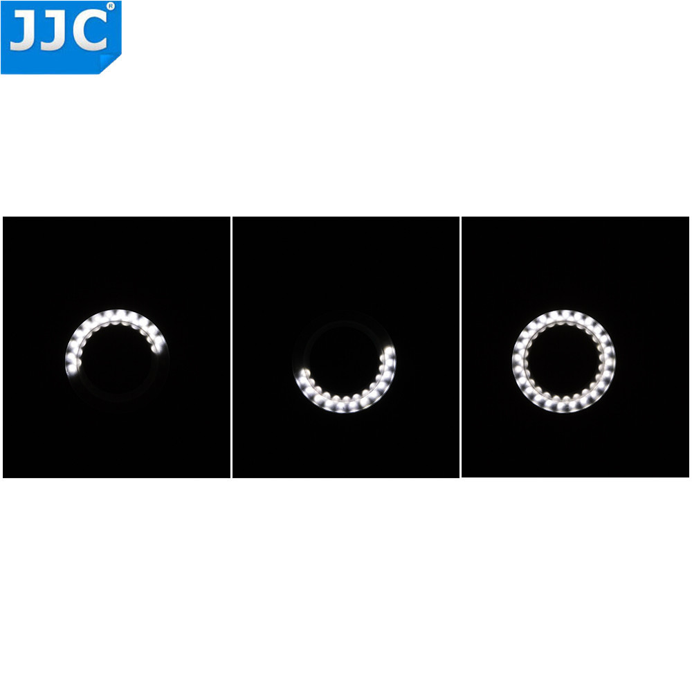 JJC Fotografie Makro Ring Licht Kamera LED-Blitz Verknüpfungen/Rechte Hälfte Ganze Video Speedlite für NIKON/Kanon/ SONY/PENTEX/Olymp