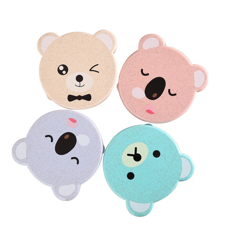 Mini Cartoon Cute Kid Child Bento Box Plastic Wheat Straw Microwave Lunch Box School Picnic Travel SuShi Food Container MJ82706