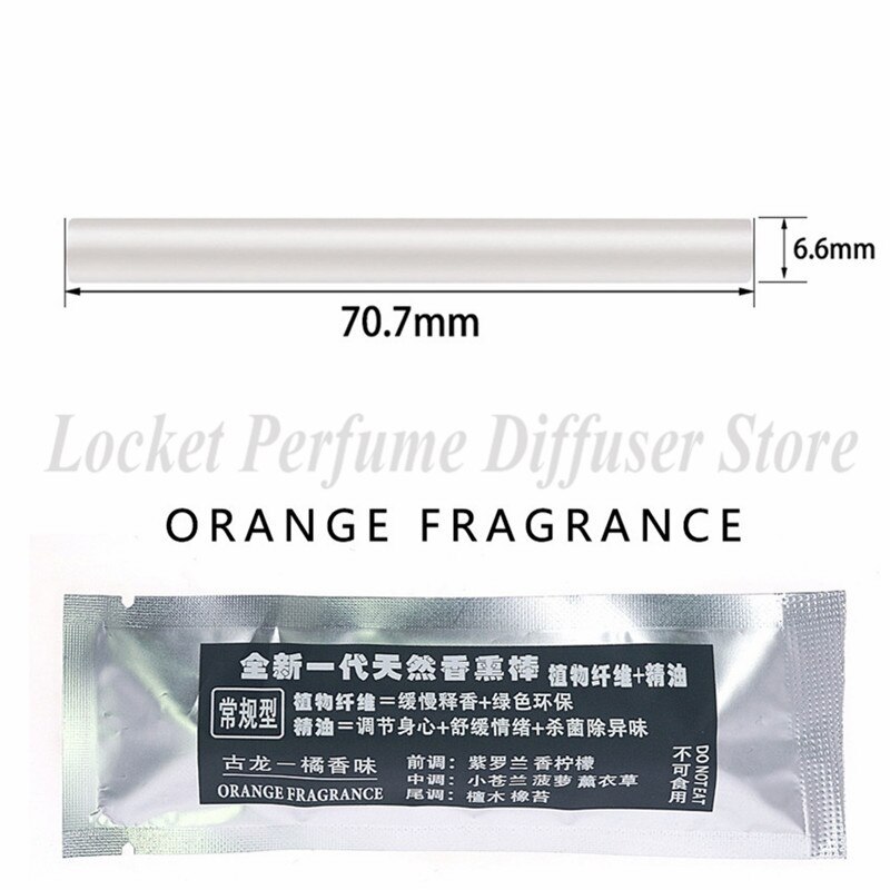 Cylinder Car Diffuser Vent Clip Locket Auto Outlet Perfume Car Air Conditioning Fragrances Diffuser Aroma Solid Perfume: 1p orange