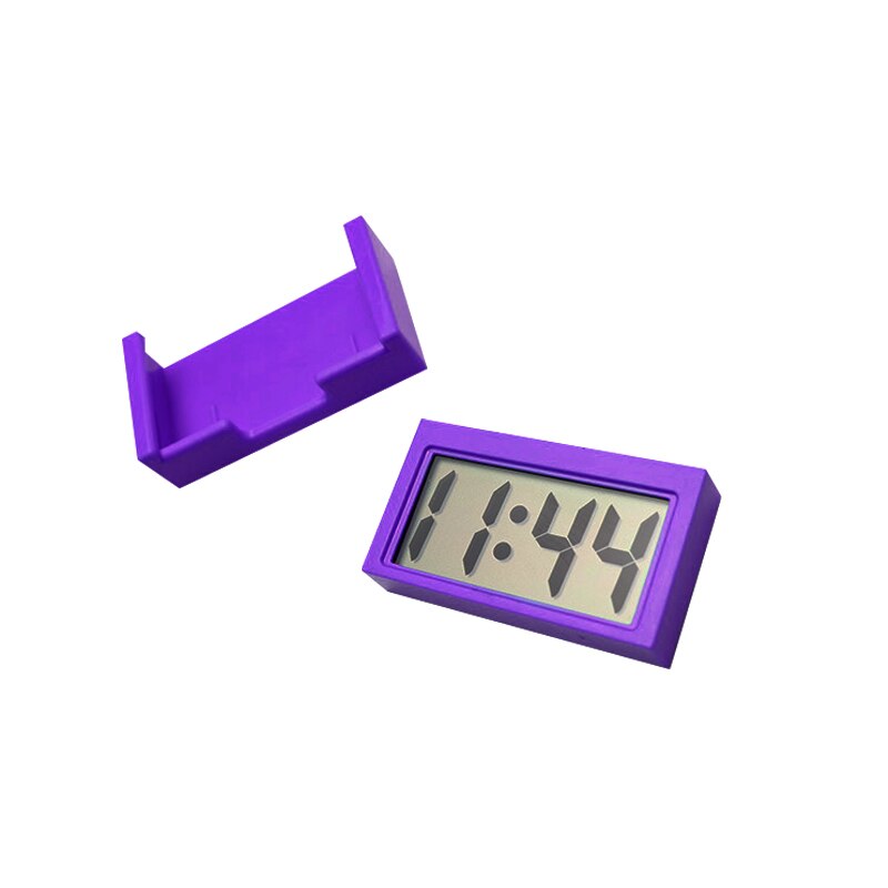 Kleine Zelfklevende Auto Bureauklok Elektronische Horloge Meters Digitale Lcd-scherm Dunne Elektronische Klok Met Lijm Pad Datum tijd: B2