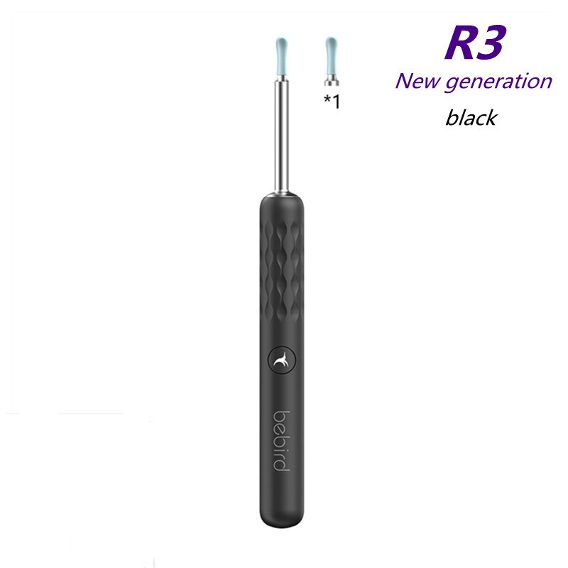 Bebird R1 visual ear pick wireless wifi smart waterproof ear pick ear cleaning endoscope earpick ear care earwax removal tool: R3 black