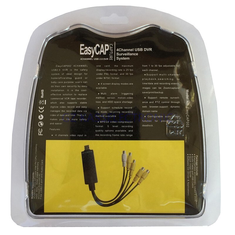 video capture card, convert analog video audio to digital format via computer, easy to operation,