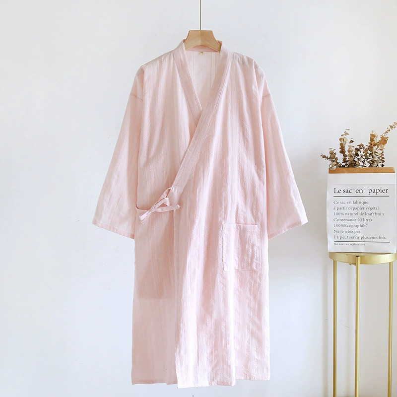 Herfst Multi Kleuren Katoenen Kimono Slaapgewaden Voor Vrouwen Dunne Badjas Pyjama Zweet Stoombad Gewaad Vrouwen Kleding