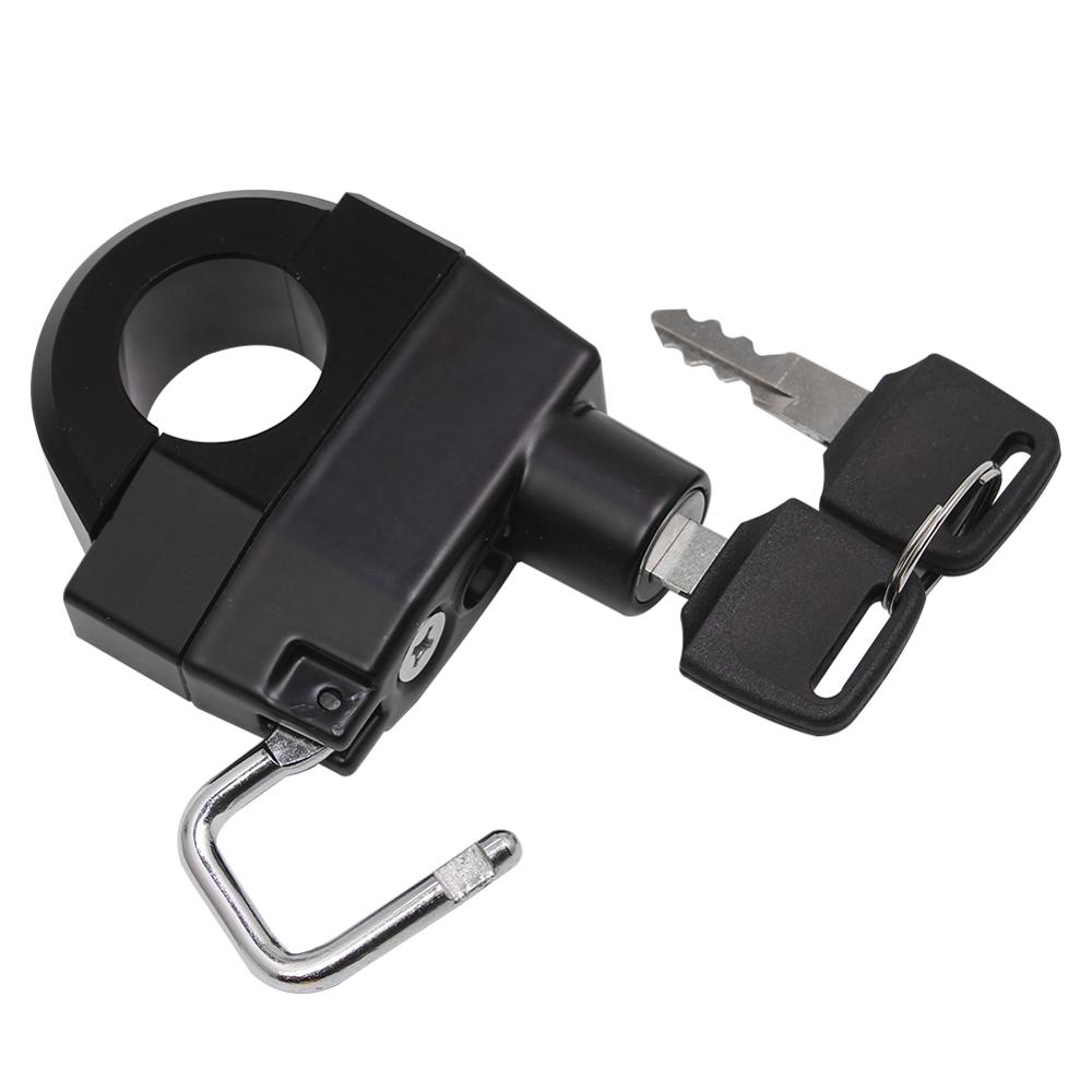Cadenas de sécurité pour casque moto Cafe Racer | Verrouillage universel de 22mm pour casque de moto, 2 clés