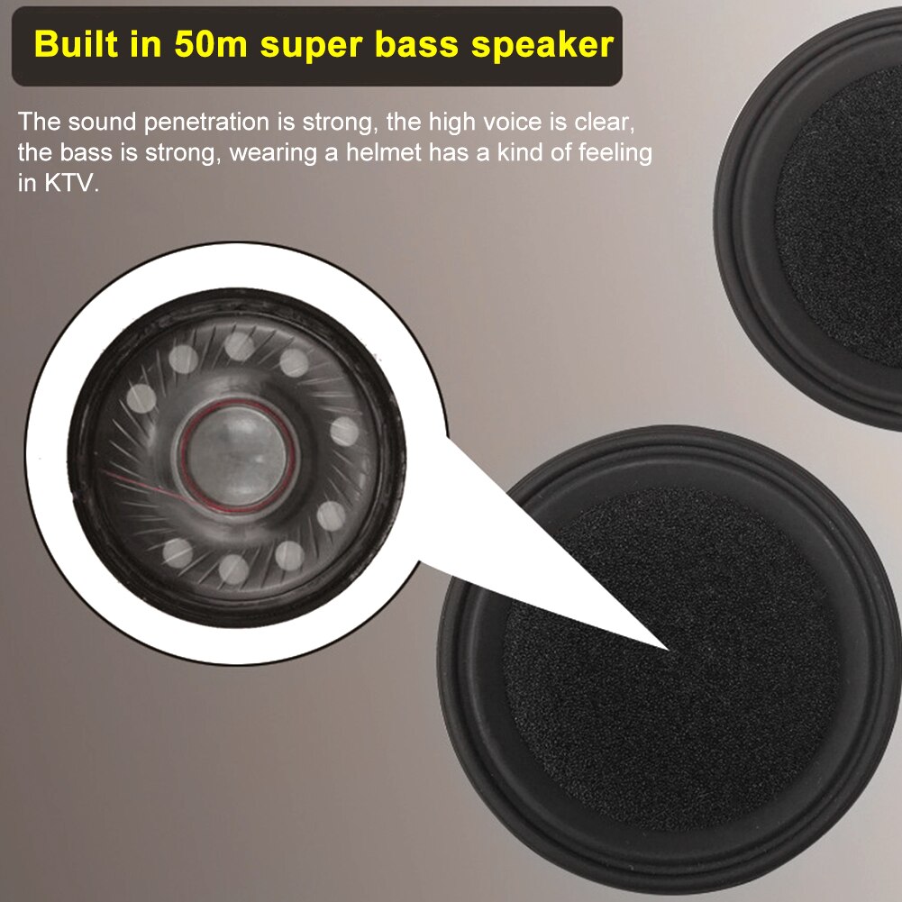 Håndfri vandtæt samtaleanlæg trådløs universal bluetooth 5.0 hjelm headset stereo motorcykel tilbehør sikker ridemusik