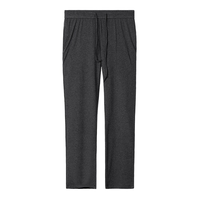 spring Men cotton sleep bottoms Home Wear big Size 7XL 8XL 9XL Soft Sleep Wear Pants thin Breathable 70 elasticity sleep bottoms: Dark Grey / 9XL-135-150KG