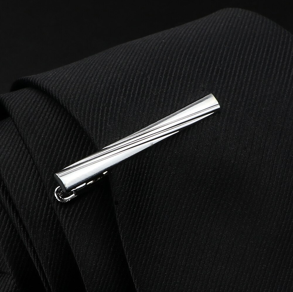 Fermacravatta da uomo in acciaio inossidabile cromato lucido gioielli cravatta Clip Pin chiusura morsetto fascino creativo fermacravatta accessori da sposa: A11-1