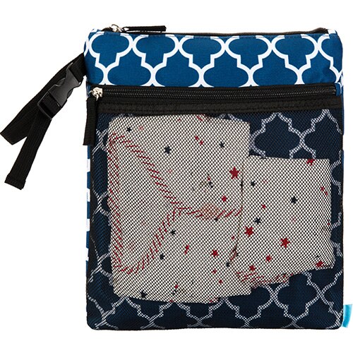Windel Tasche murmeln Baby Windel Tasche Große Kapazität Mumie Mutterschaft Rucksack Mit Ändern Pad Wasserdichte Kinderwagen Riemen Taschen: Blau trocken und nass Tasche