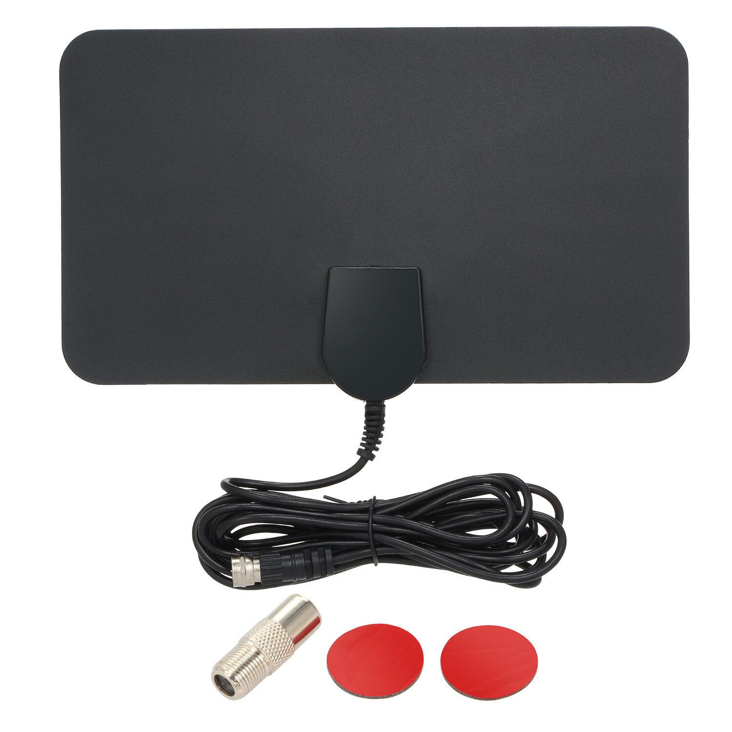 Indoor Digital TV Antenna HD Signal Flat Panel UHF FM HDTV Antenna Signal Receiver Black Home Digital TV Antenna: Default Title