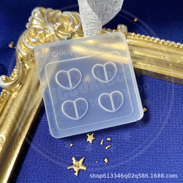 Molde de resina Epoxy de silicona con forma de pastillas planas, moldes de resina, molde de joyería de silicona Uv, molde para pendientes: Azul