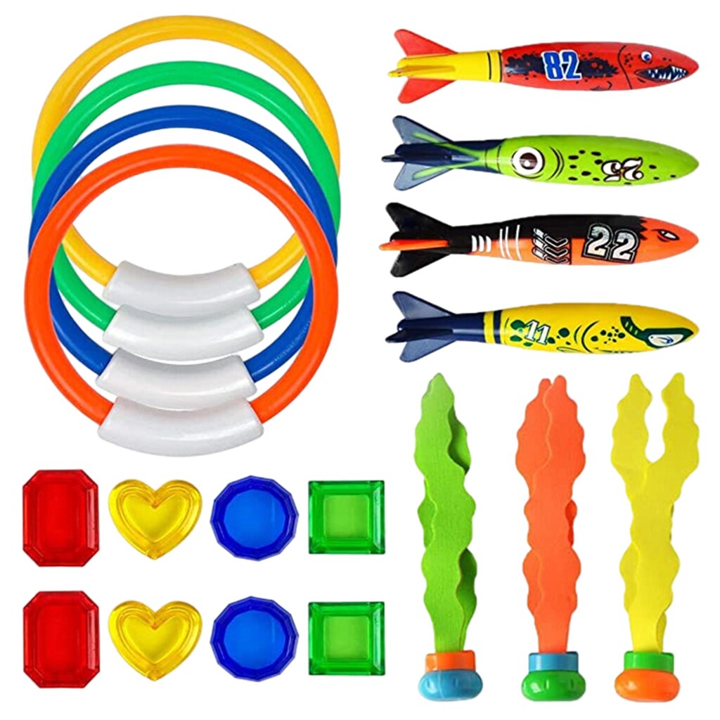 Grappige Duiken Speelgoed 19 Pcs Water Game Onderwater Zwembad Speelgoed Plastic