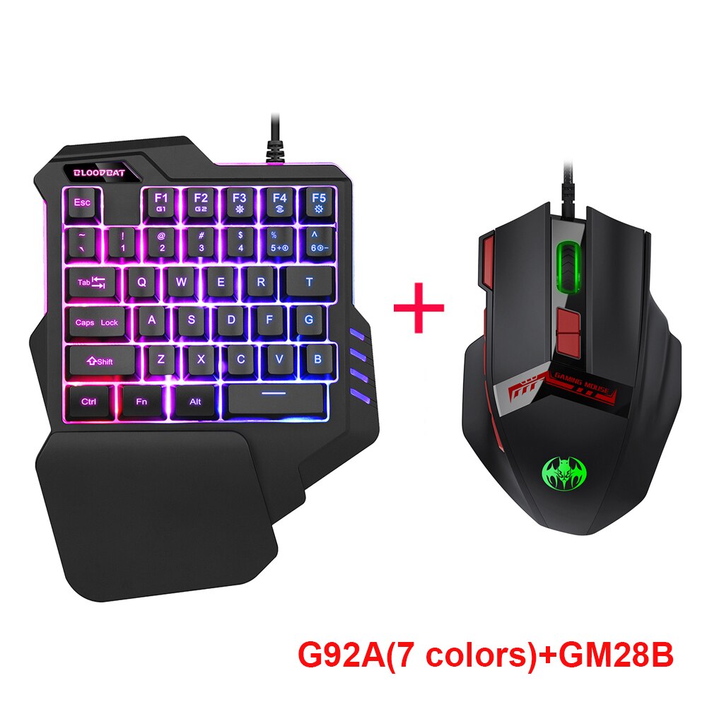 Gaming Keyboard Gamer USB Wired LED RGB Backlit Ergonomic 10 Buttons Mouse And 35 Keys Keyboard For PC Computer PS3 PS4 XBOX: GM28B G92A