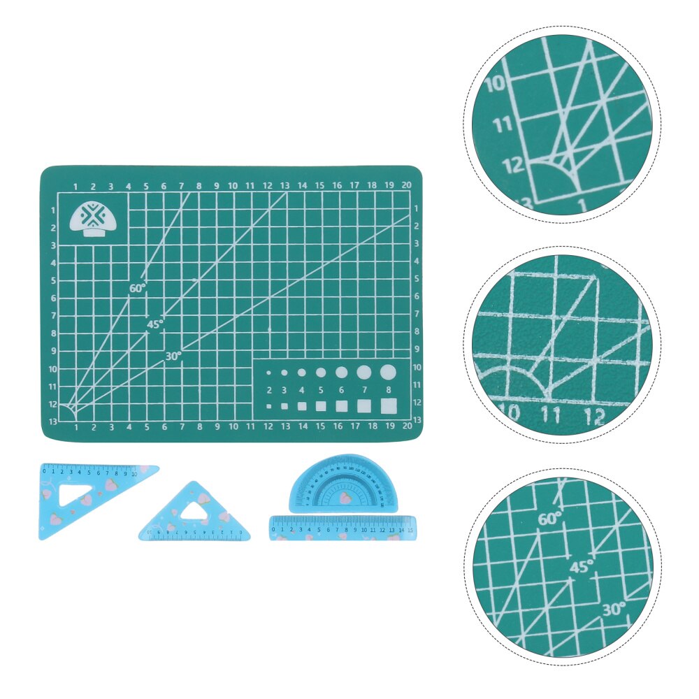 1 Set of Ruler Plate Set Simulation Ruler Mini House Supplies Miniature Ruler for Home Decor Kid