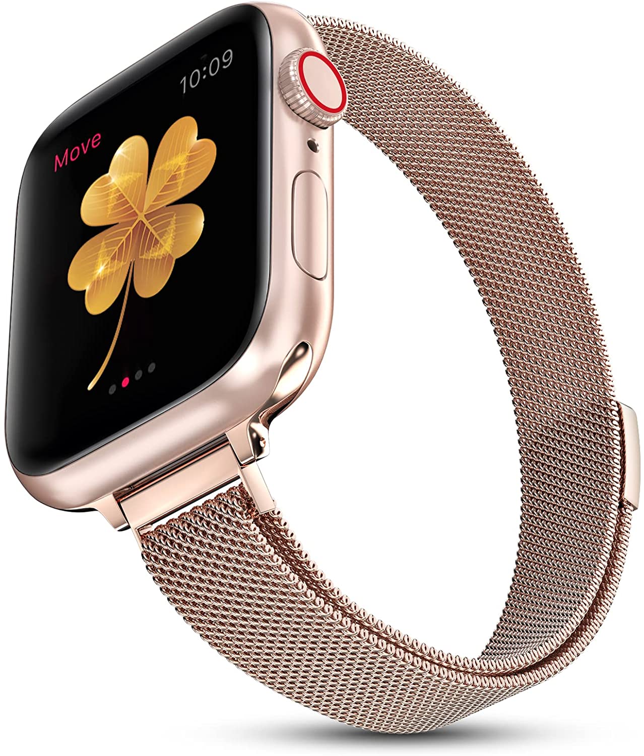 Milanesiskt öglearmband för apple watch-band 40mm 44mm 41mm 45mm 42mm 49mm 38mm slimt armband iwatch-serien 3 5 4 6 se 7 8 ultra 2 9: Smaragd- / 22mm