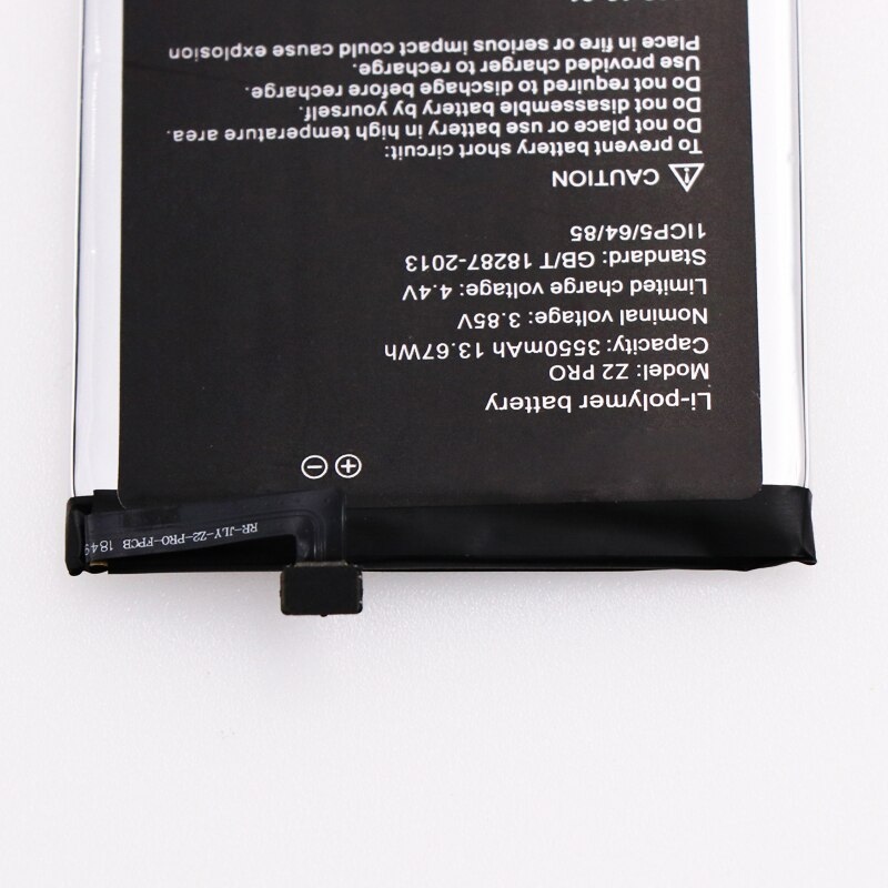 JRZ For UMI Umidigi Z2 Pro Phone Battery For UMI Umidigi Z2 Pro 3550mAh Hight Capacity 3.85V Replacement Batteries+Tools