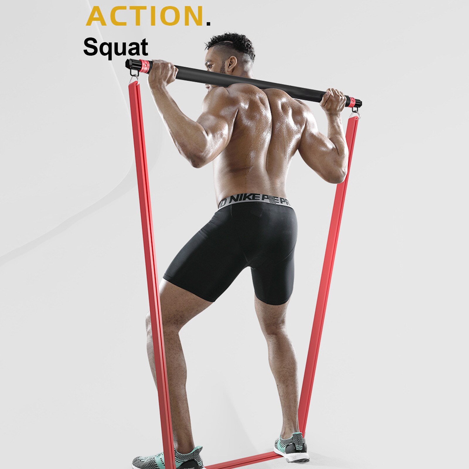 Fitness drücken-ziehen Bar Widerstand Band Bankdrücken Ausbildung Bar Einstellbare Schulungen Bar Verwendet Für Fitness ÜSpund dehnen
