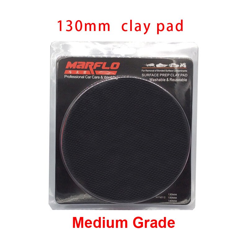 Magic clay bar polerpude medium bil detaljering svamp auto poleringsværktøj marflo bil rengøring voks applikator maling pleje: 130mm pude blister