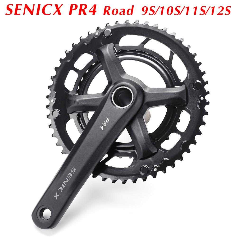 SENICX PR4 Road Bicycle Crank Set 165MM/170mm/175MM Double Disc 50-34T Chainring