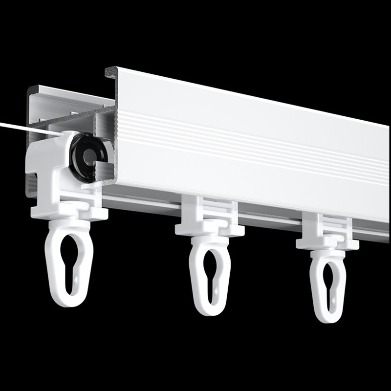 Gancho de cortina para cortinas plegables, cinta de serpiente, 6cm, 7cm, 8cm, corredor de línea de cortina S-wave con ruedas para pista Jialisi