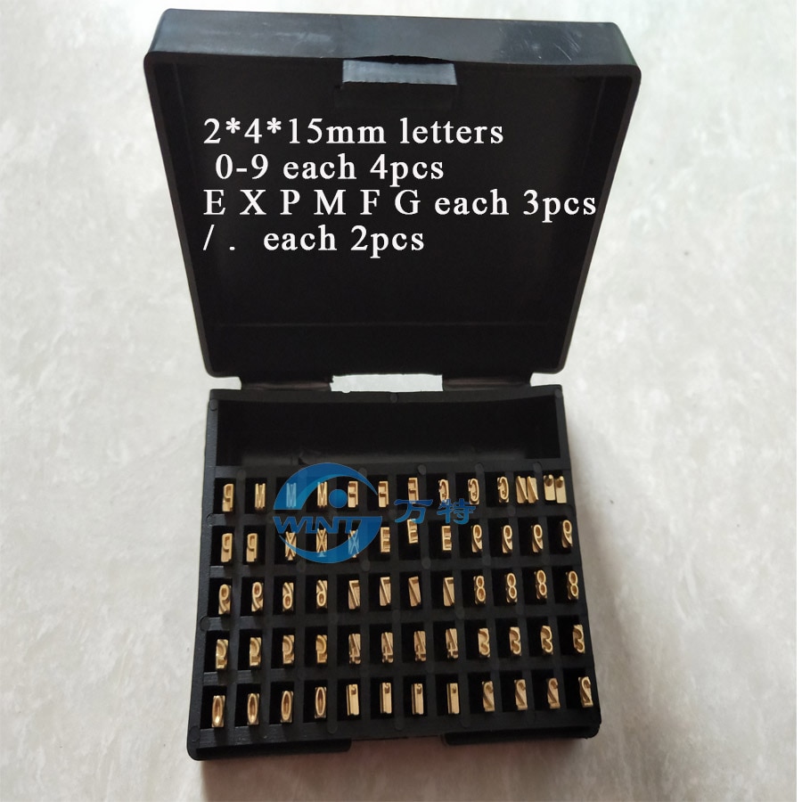 Hot Stamping Letter Grains, 120 stks 2x3x15mm Thermische