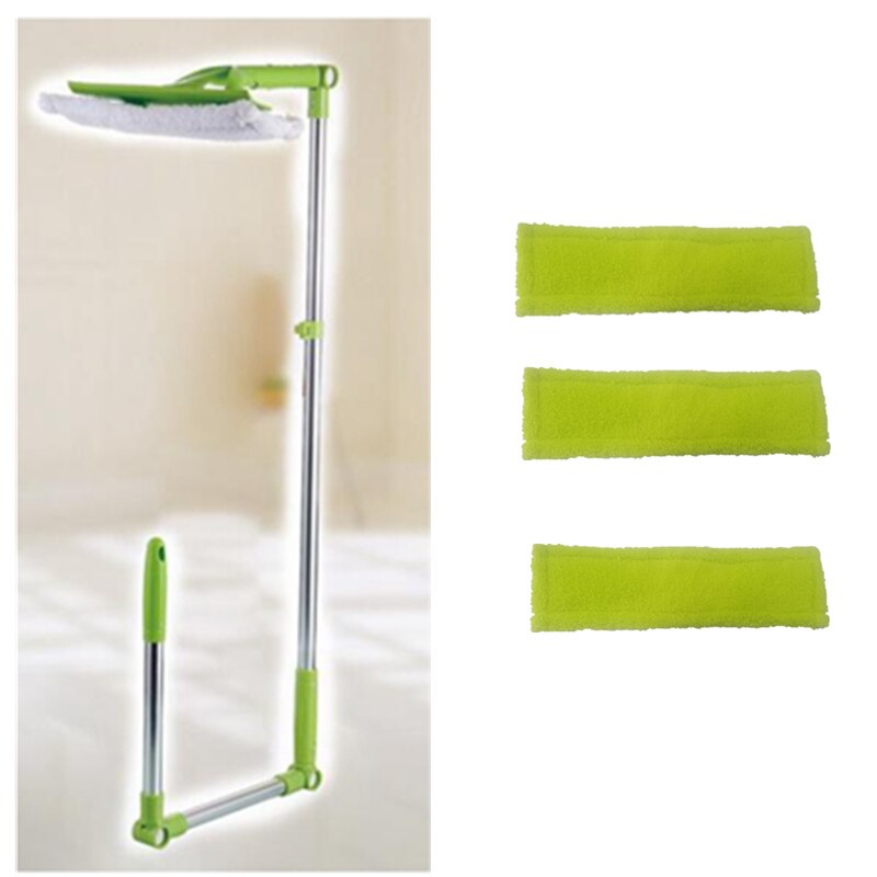 Balai éponge de nettoyage haute en verre | Outil de nettoyage télescopique multi-brosse de lavage de Windows, brosse à poussière facile à nettoyer le Windows Hobot: 1brush3Replace cloth