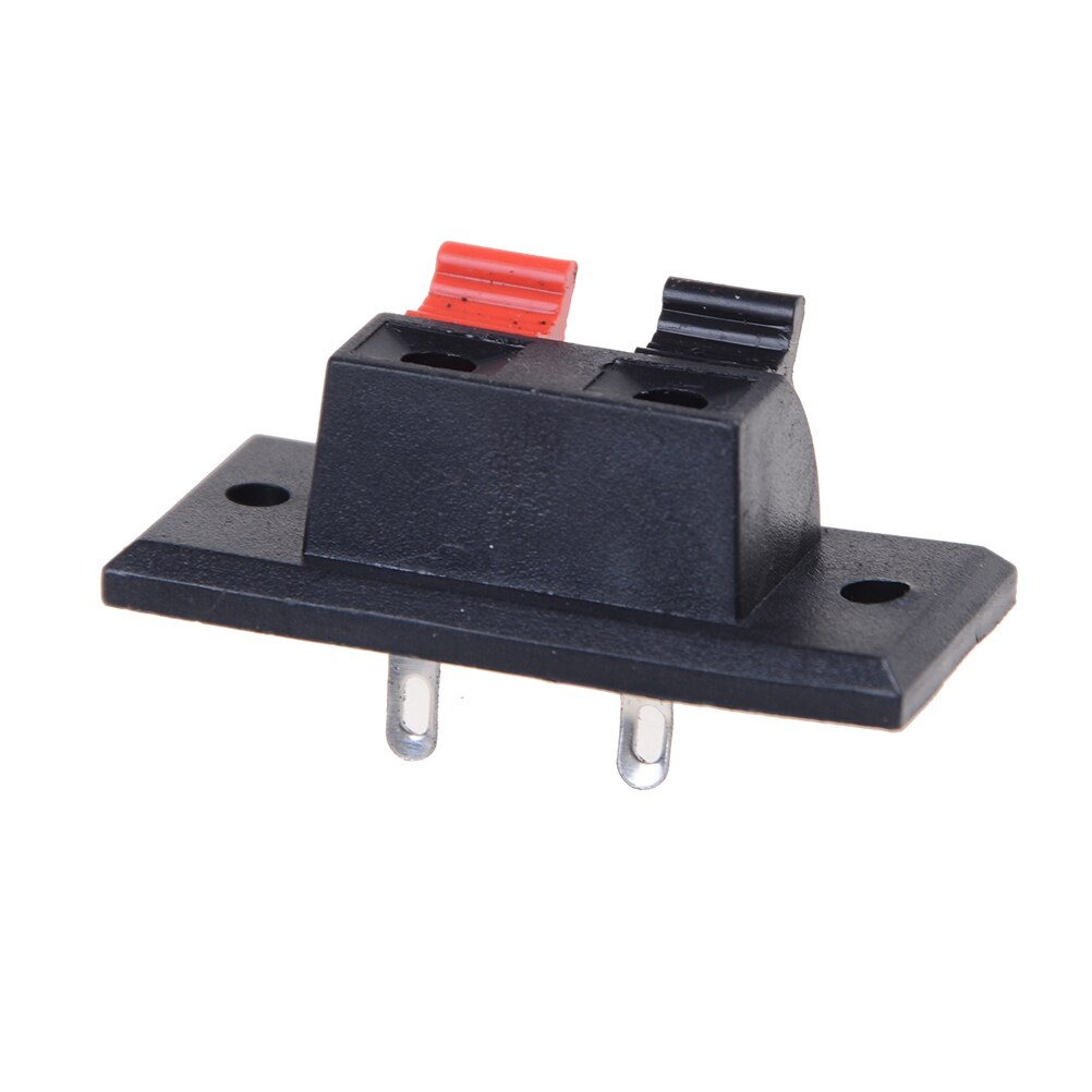 2 Positions Connector Terminal Push in Jack Spring Load Audio Speaker Terminals 10 Pcs