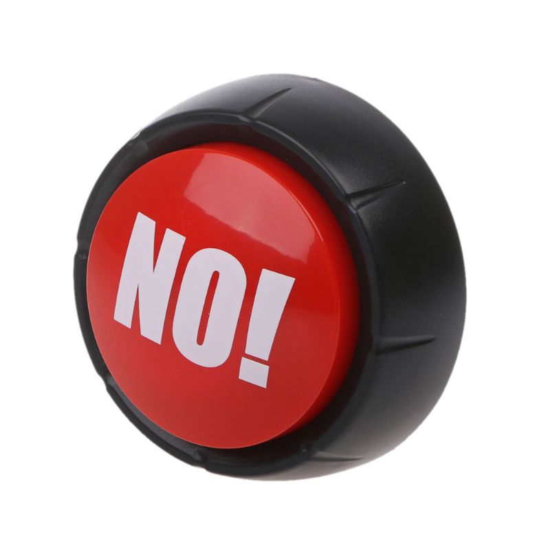 Novelty Big Red NO Button No Sound Button Desktop Sound Toy Great For Parents Co-Workers Gag Joke