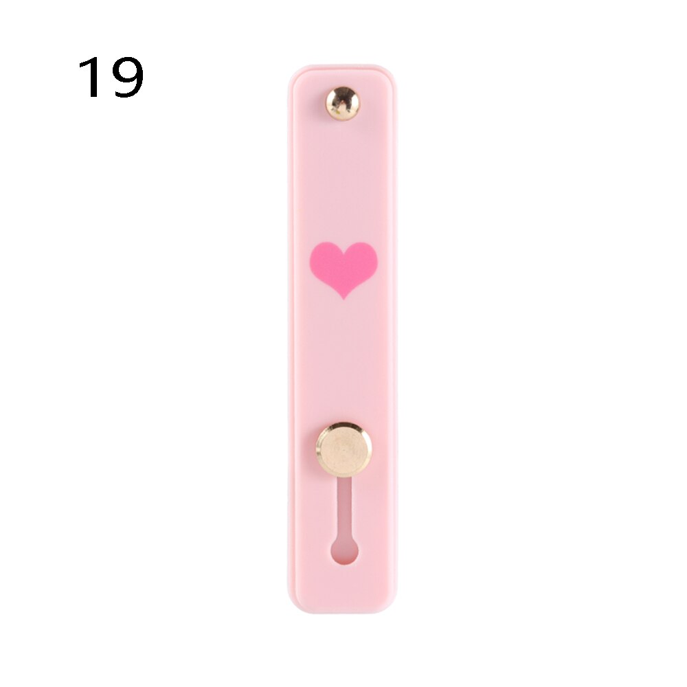 1pc uniwersalny silikonowy uchwyt na telefon palec serdeczny pasek na nadgarstek Push Pull Grip Stretch stojak serce cukierki kolor opaska na rękę uchwyt: 19