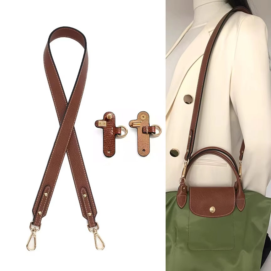 Bag Adjustable Shoulder Strap For Longchamp Small Short Handle Bag Modified Messenger Strap Real Leather