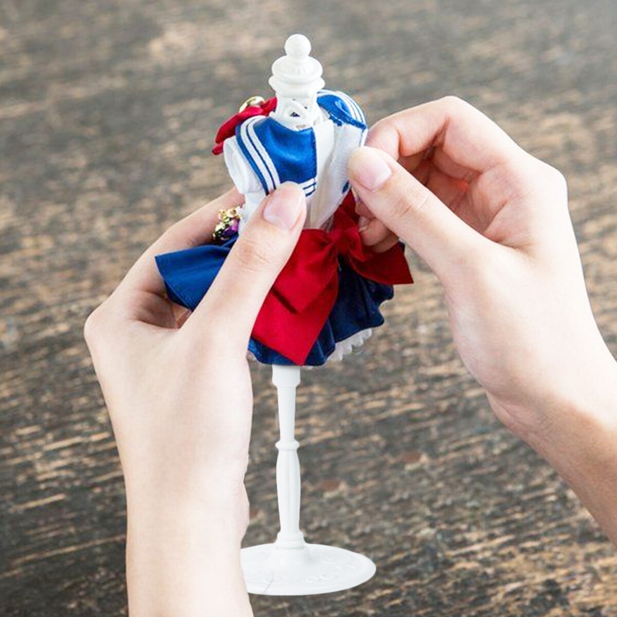 10/15/20 stk mini dukkeklær mannequin hule kunst mannequin mini klær modell stativ jenter dukke kjole klær displayholder