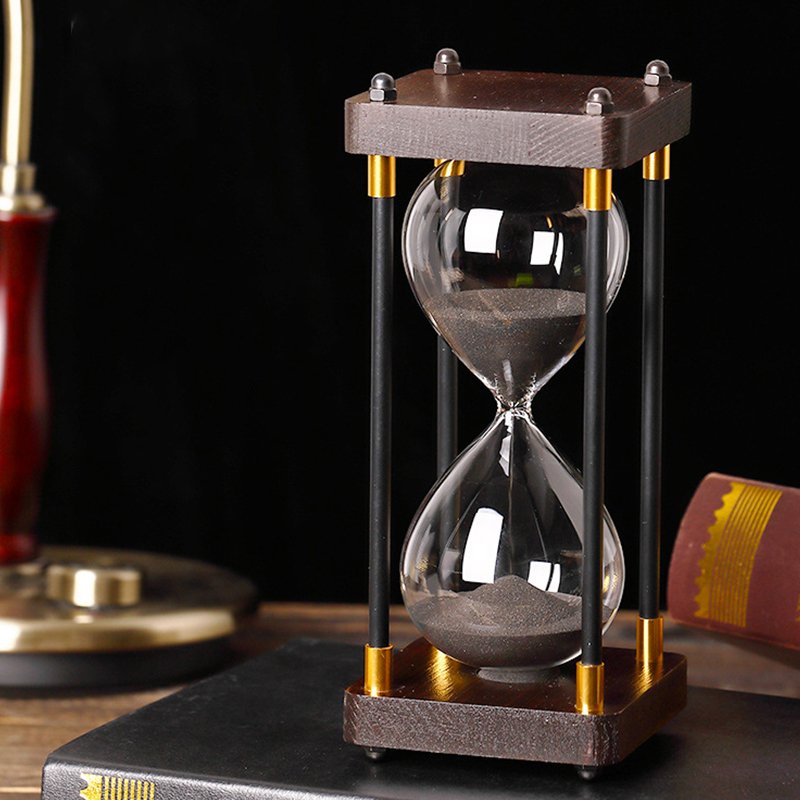 30 minuten vintage zandlopers creatieve studie houten vier-stijlen 30 minuten kleurrijke zand zandloper timer cadeau desktop ornamenten