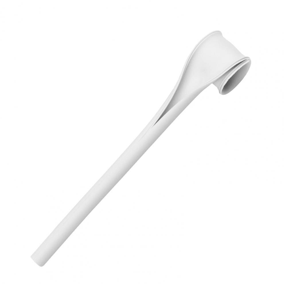 Useful Straw Flexible Solid Color Stirring Straw One Click Open Drinking Straw for Restaurant Home Straw: White