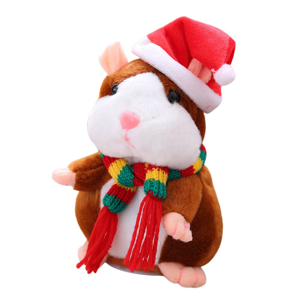 Plysch hamster leksak jul inspelning elektrisk hamster prata prata gå mus leksaker lära sig prata barn kul: Typ 3e  (16cm)