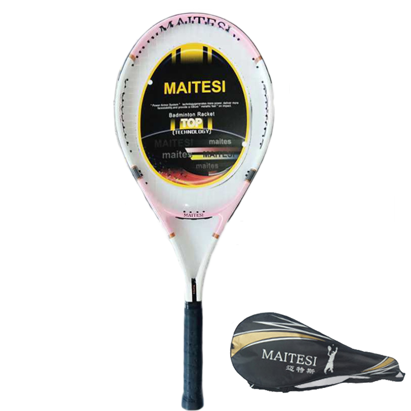 Tennis Racket Carbon Aluminium Geïntegreerde Tennisracket Beginnende Beginner Training Tennisracket-40: Pink