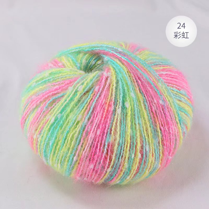 50g/roll Snow Point Mohair Cashmere Knitting Yarn Sequin Wool Mohair Yarn Line Baby Scarf Hat Doll Soft Line Crochet Yarn Thread
