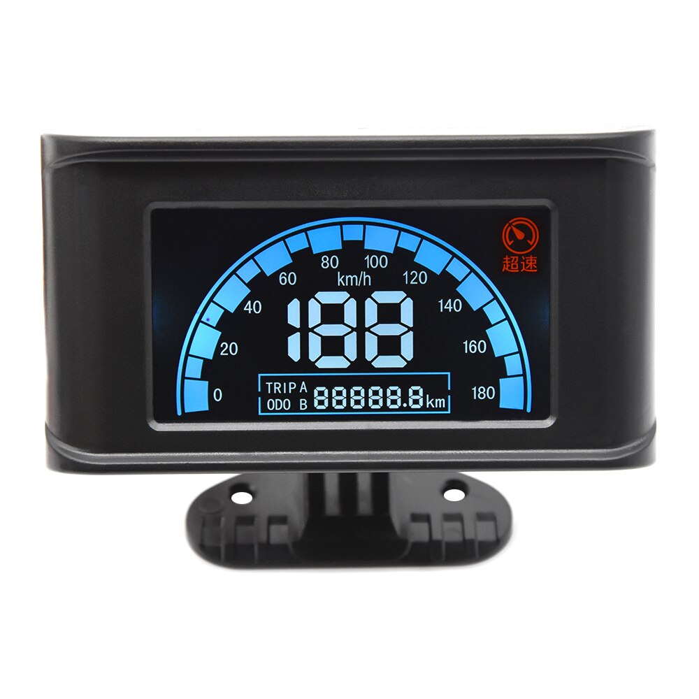 Universele 2 In 1 Lcd Gauge Snelheidsmeter Waterdicht Snelheid Kilometerteller Auto Speed Power Meter Gauge Panel Voor Auto Snelheidsmeter Truck