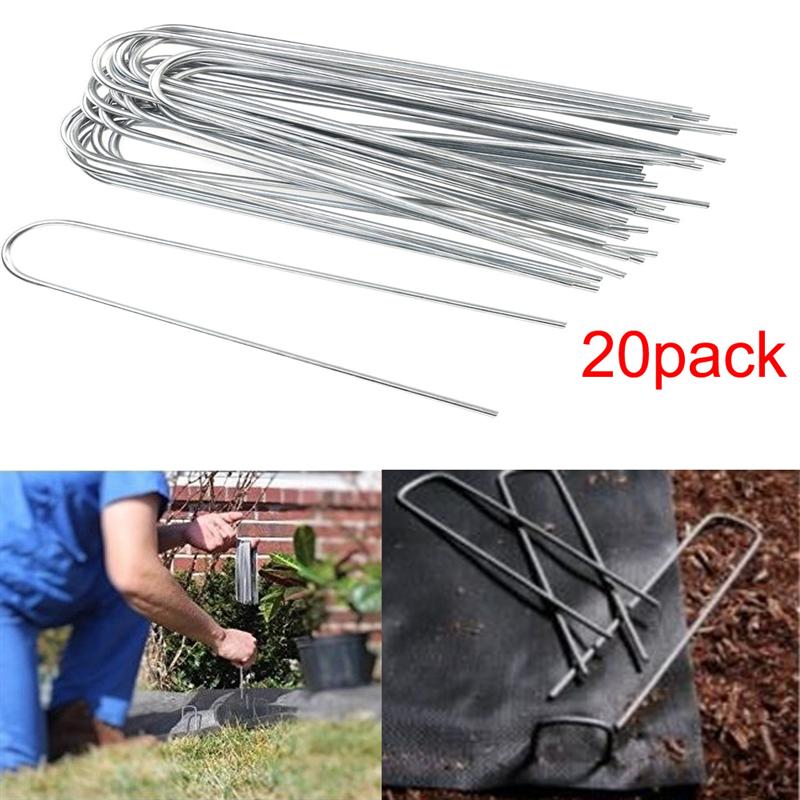 thumbnail image 2 of 101 Pack 6 Inch Heavy Duty Garden Stakes Kit, 50 Landscape Staples, 50 2 of 13