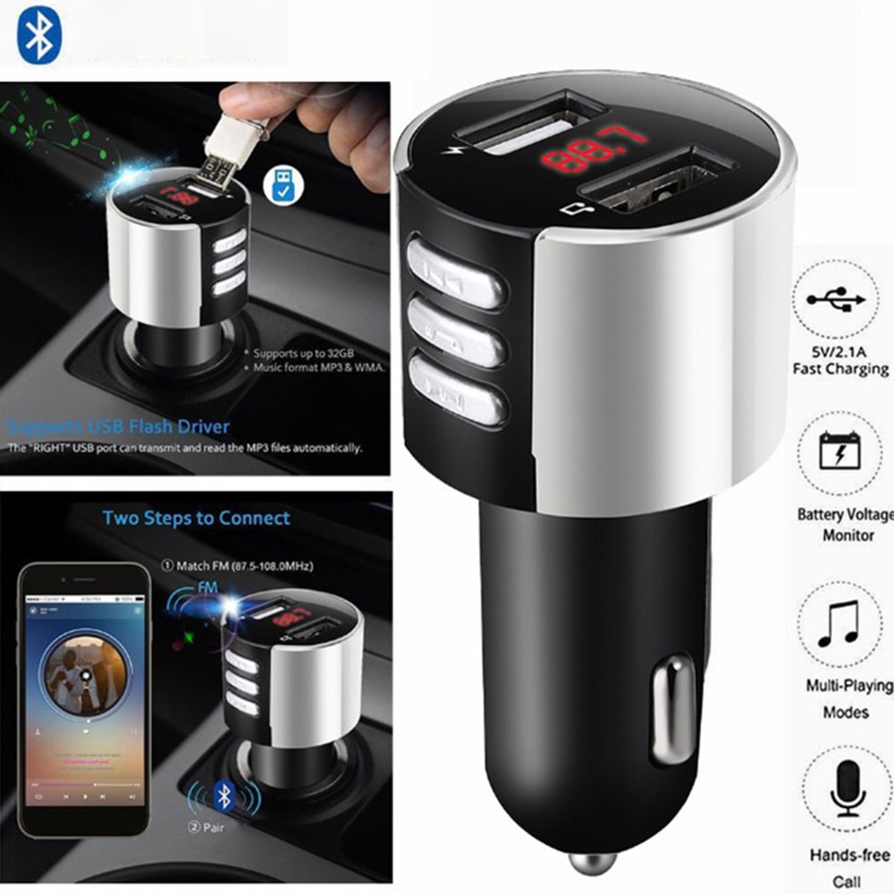 Auto Fm-zender Draadloze Bluetooth 3.0 Handsfree Lcd Radio MP3 Usb Charger